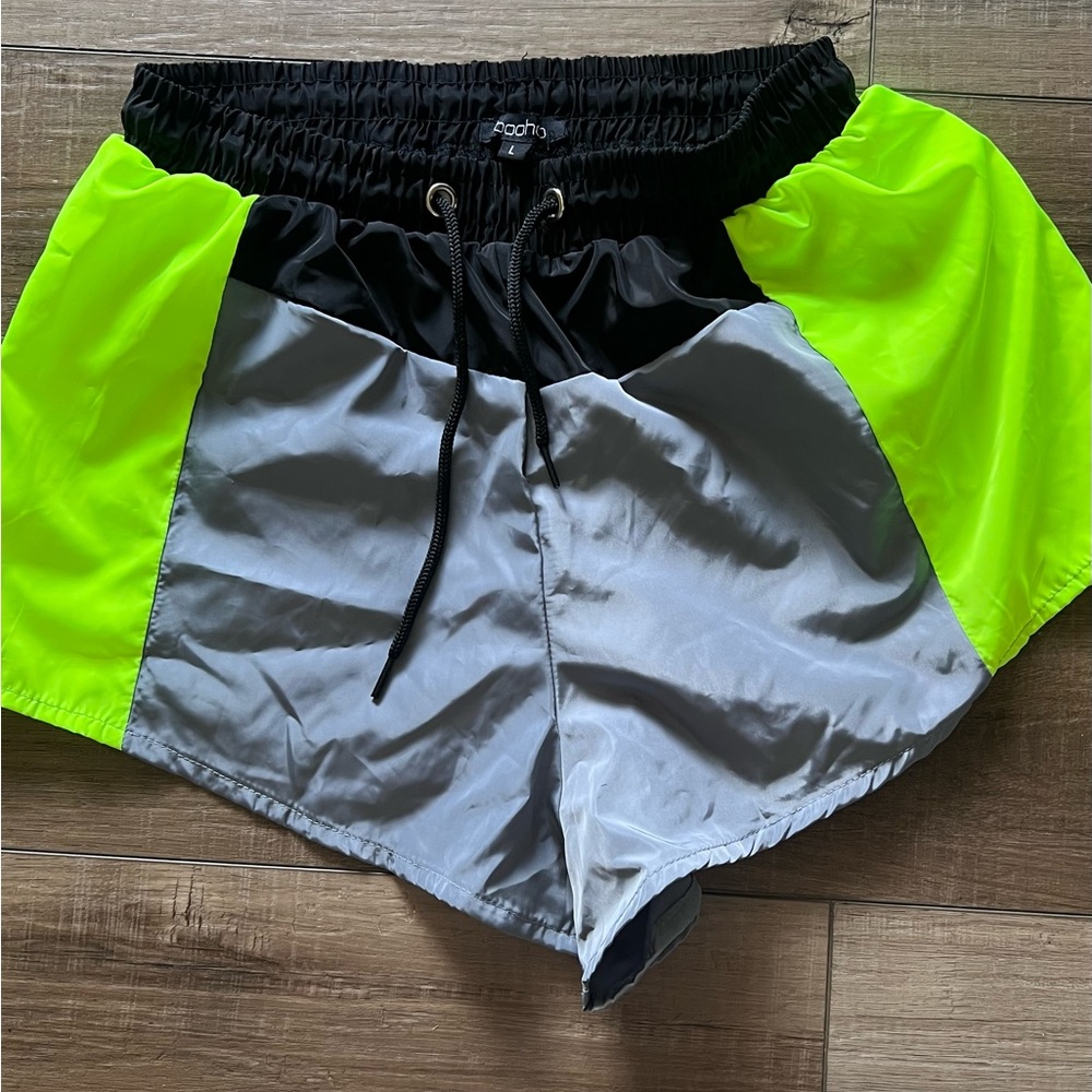 BLOCK SHORTS GREY/NEON